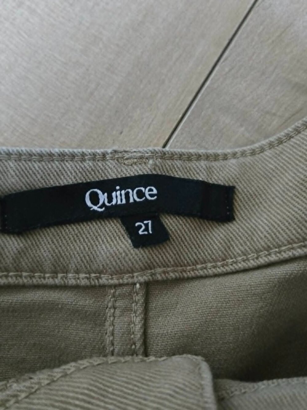 Quince Ultra-Stretch Straight Leg Chino Pants Khaki Tan Size 27 Workwear - Picture 5 of 11